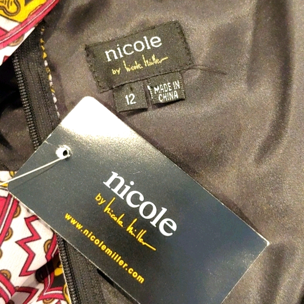 🥳Nicole Miller💐H.P Berry Embellished New Dress - Picture 4 of 6
